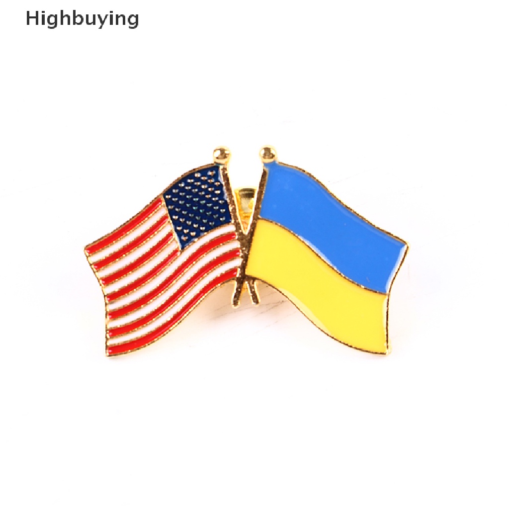 Hbid Bros Pin Desain Bendera Ukrainian Patriotik USA Eropa