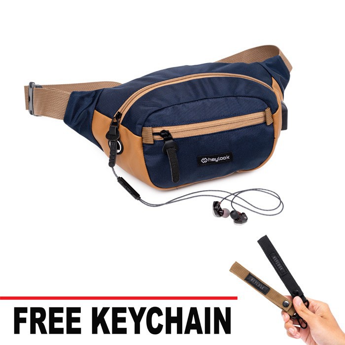 Tas Selempang Pria Waist Bag Nylon Oscar Heylook Waistbag Cowok Distro