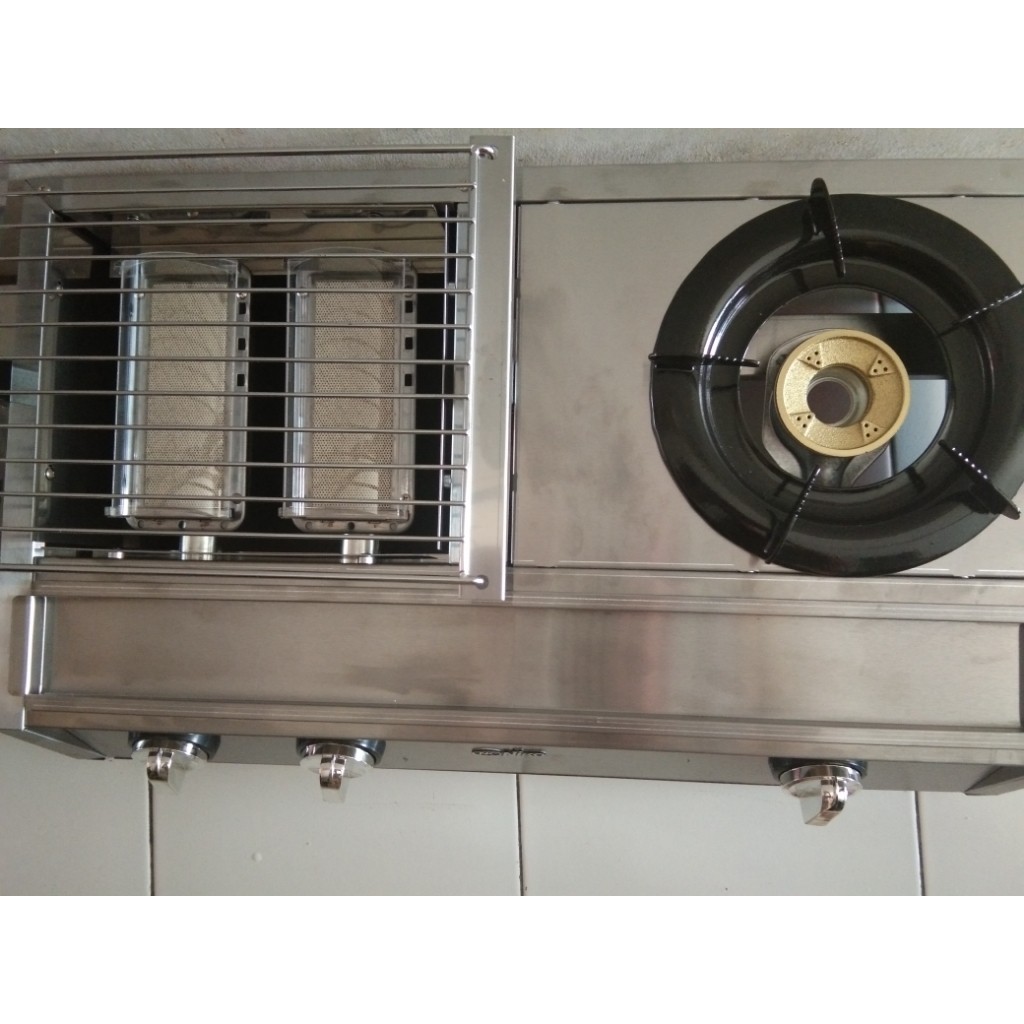 Niko Kompor Gas &amp; Pemanggang 2in1 NK GRS 21 Grill Stove 2 Burner GRS21