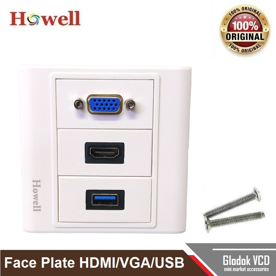 Howell Wall Face Plate 3 in 1