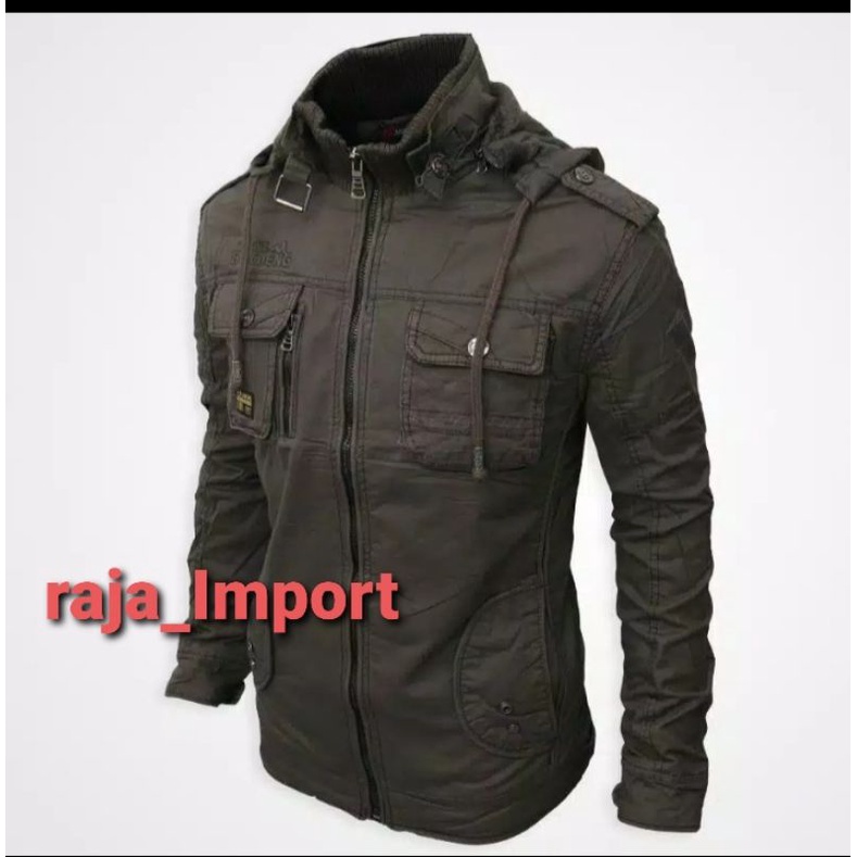 BAWANGCHENG//JAKET IMPORT PRIA//JAKET TERBARU//BAHAN KANVAS
