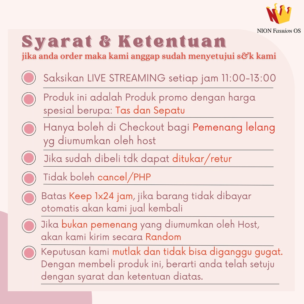 NIONBAGSHOP GIVEAWAY - NOTA LIVE LELANG - MAYSTERY BOX