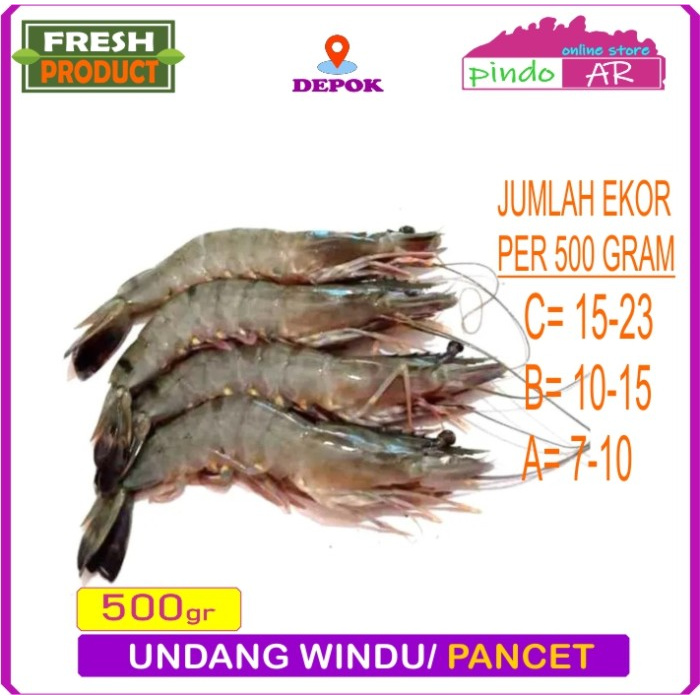 

UDANG WINDU / UDANG JUMBO SEGAR 500 GRAM