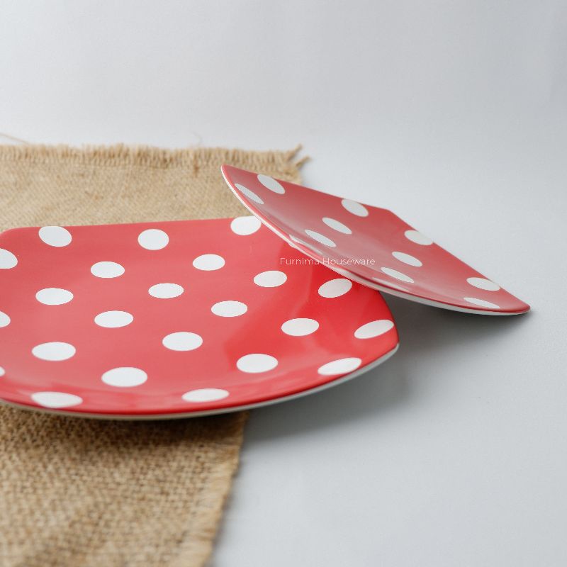 Piring Kecil Saus Saos Keramik Polka Series