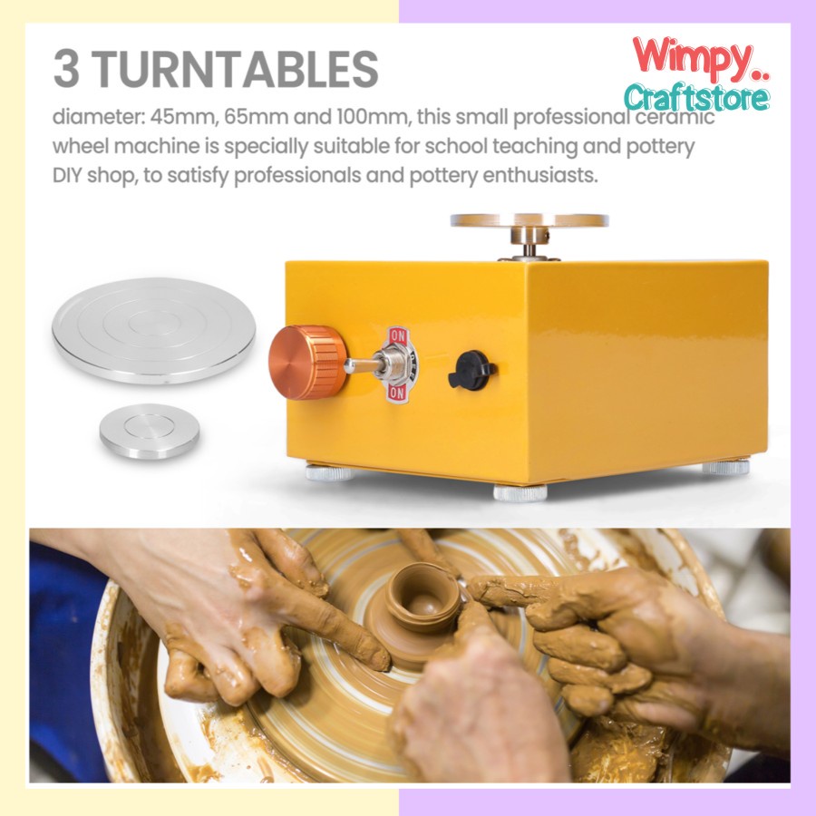 Mesin Pottery Meja Putar Tanah Liat Keramik Clay Turn Table Alat Clay
