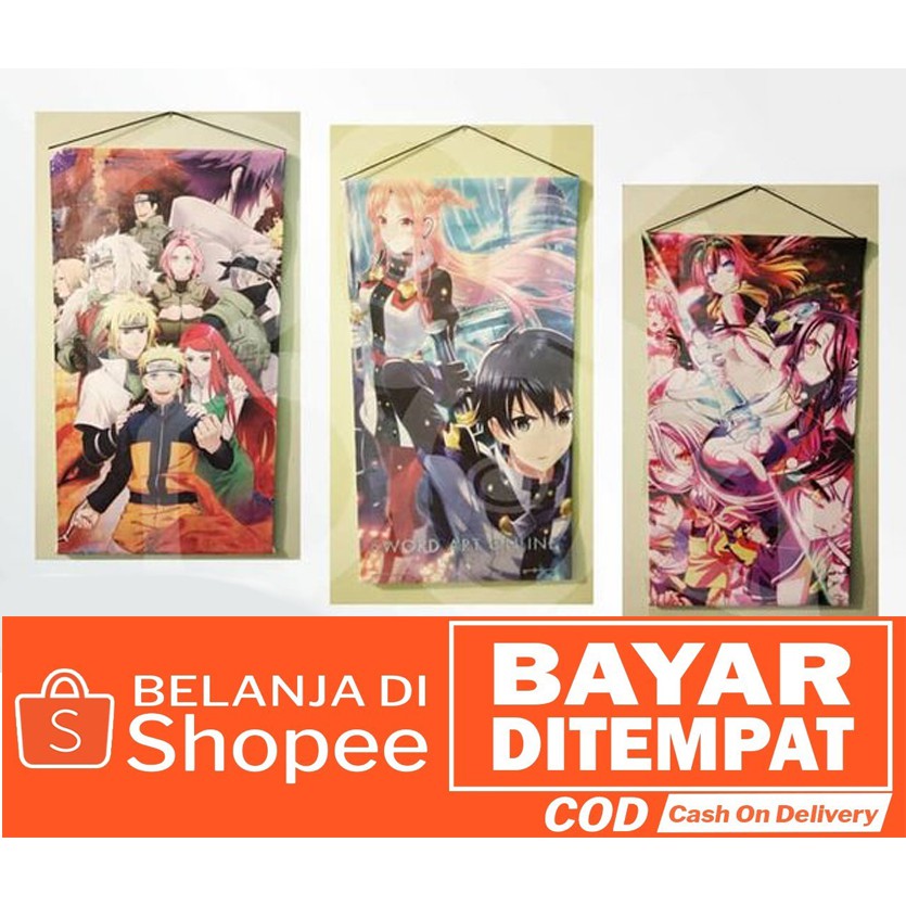 Roll Banner / Poster Gantung Anime Custom Gambar bisa Request/Kerajinan Tangan