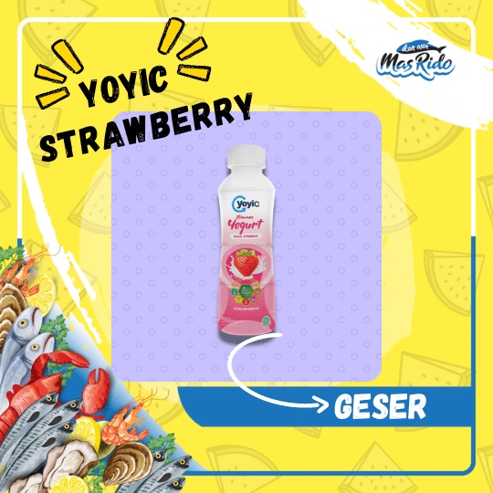 

Yoyic Susu Yogurt Rasa Strawberry Minuman Fermentasi Rasa Stroberi