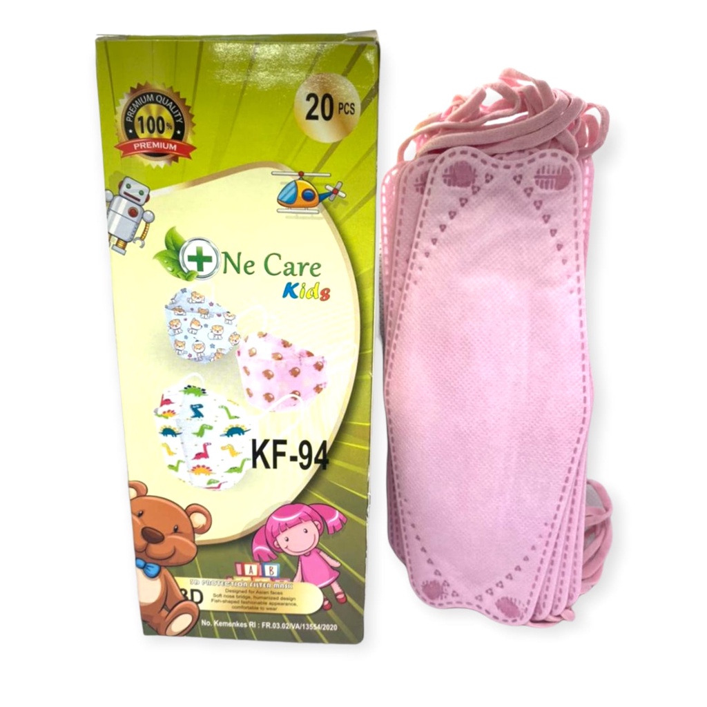 Masker Anak KF94 4Ply OneCare 4D Evo Stereoscopic Fish Premium Quality