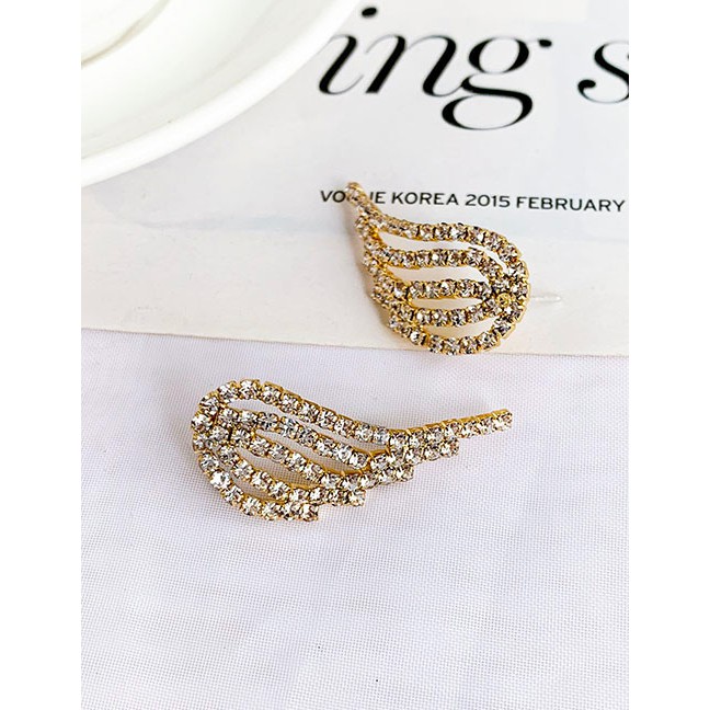LRC Anting Tusuk Fashion Alloy Stud Wing Ear Studs D94093