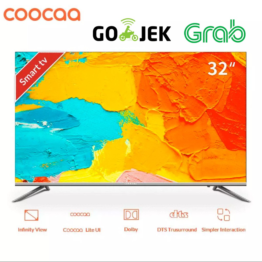 LED Smart TV 32 inch COOCAA Lite OS Digital DVB T/T2 Wifi Infinity View 32S5C