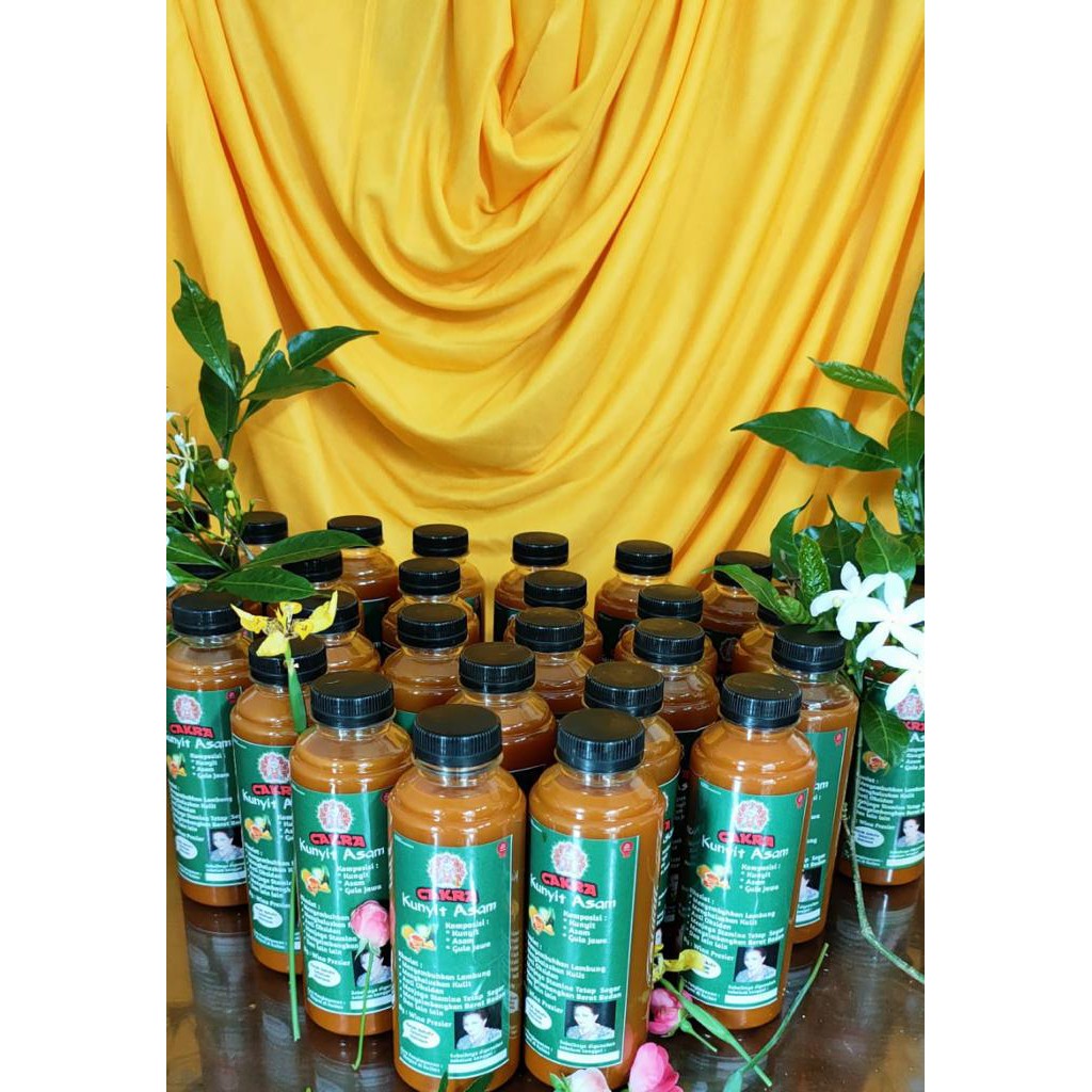 

JAMU KUNYIT ASAM KUNYIT ASEM CAKRA KEMASAN BOTOL JAMU TRADISIONAL HERBAL