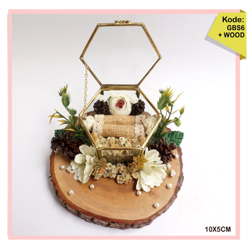  KOTAK  KACA CINCIN RUSTIC TERRARIUM  GB Shopee Indonesia