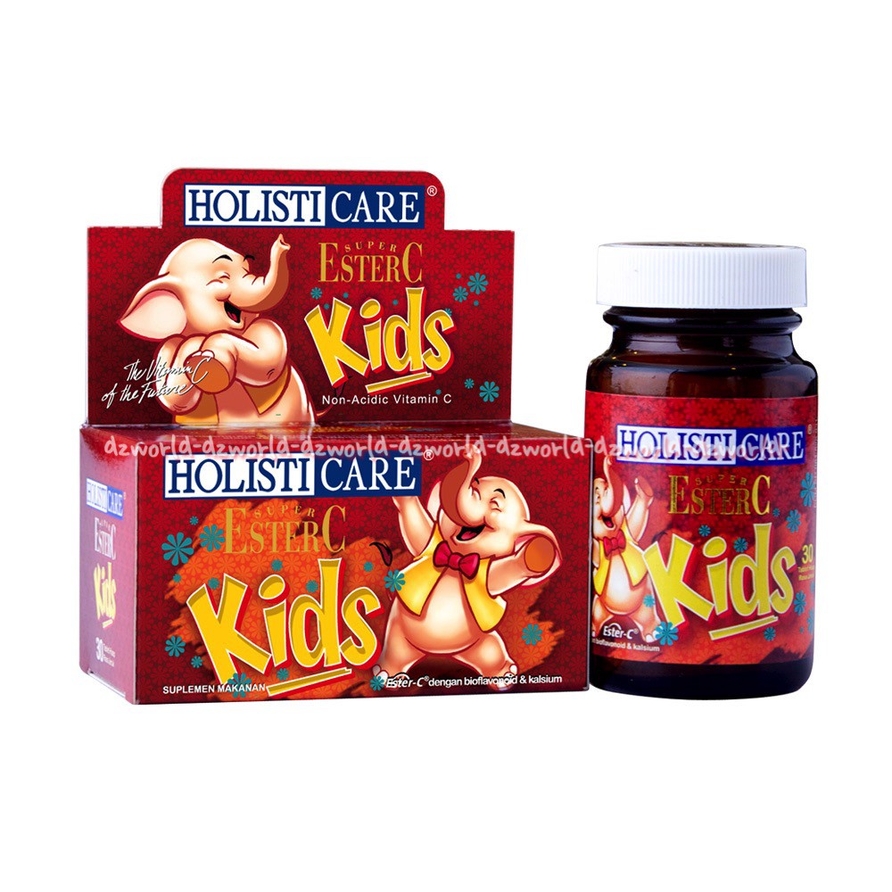 Holisticare Ester C Kids Vitamin C 30tablet Untuk Anak Rasa Jeruk Untuk Menjaga Daya Tahan Tubuh Holis Ticare Anak