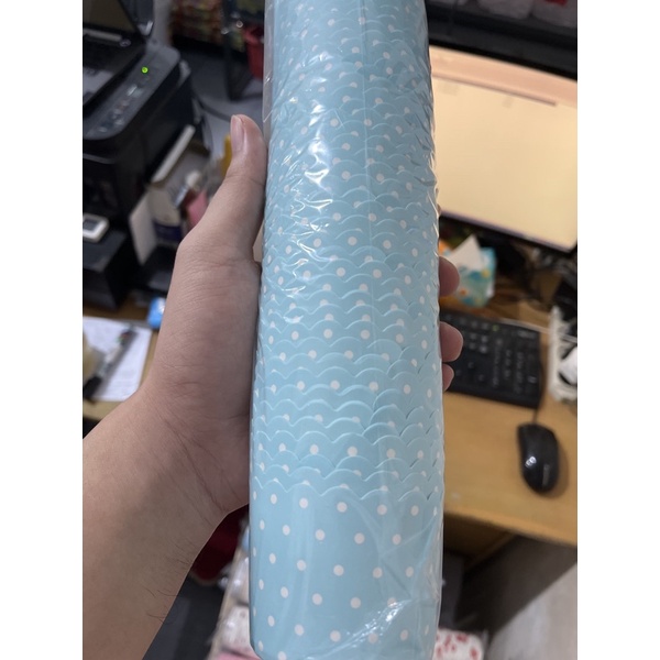 

cup muffin m 6cm 1 rol isi 50pcs biru polkadot putih