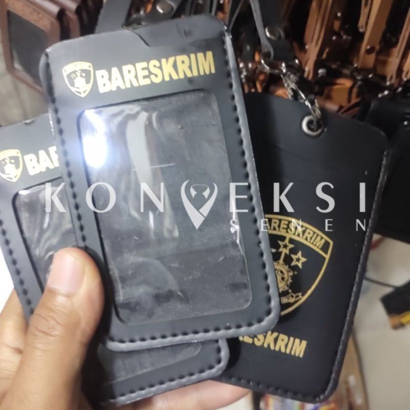 gantungan kulit id card bareskrim