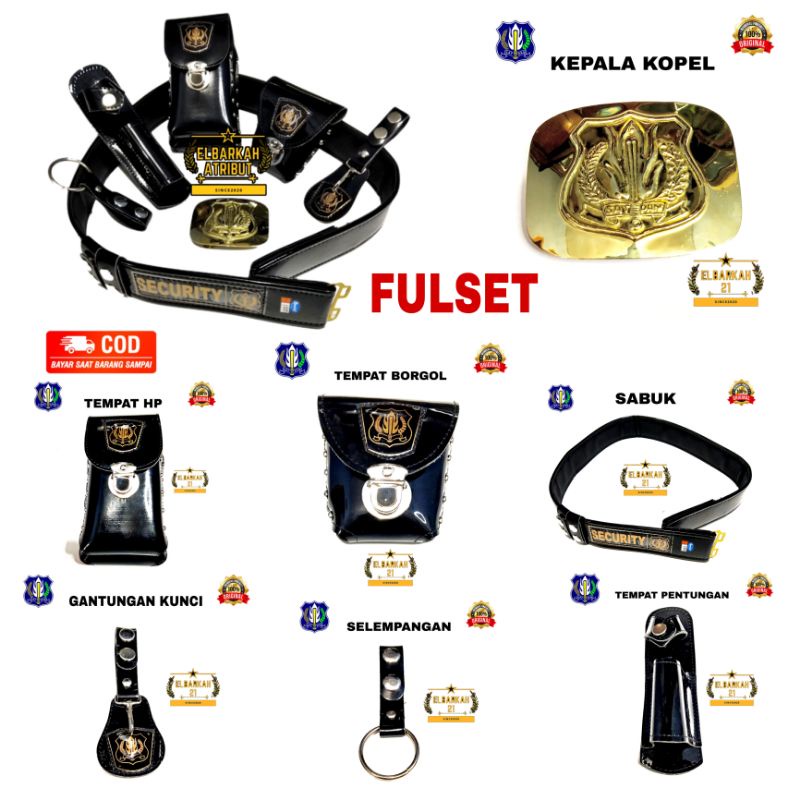 sabuk kopel satpam security fulset / sabuk satpam security terbaru