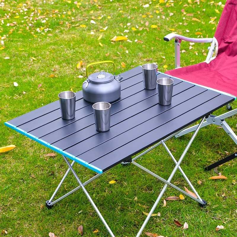 Meja Lipat Piknik Camping Outdoor Foldable Portable Aluminium 56x41x40cm