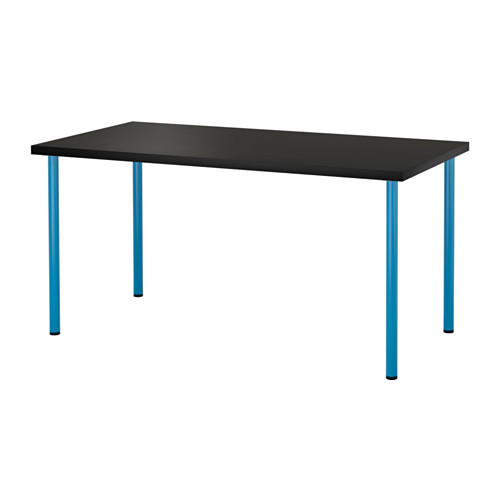 RV IKEA 391 ADILS & LINNMON 150x75 Meja Serbaguna Hitam Kaki Biru