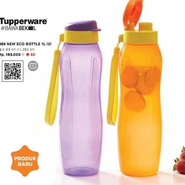 Bestseller Tupperware New Eco Bottle 1 Liter Flip Top Botol Minum 1l Lt L Lt