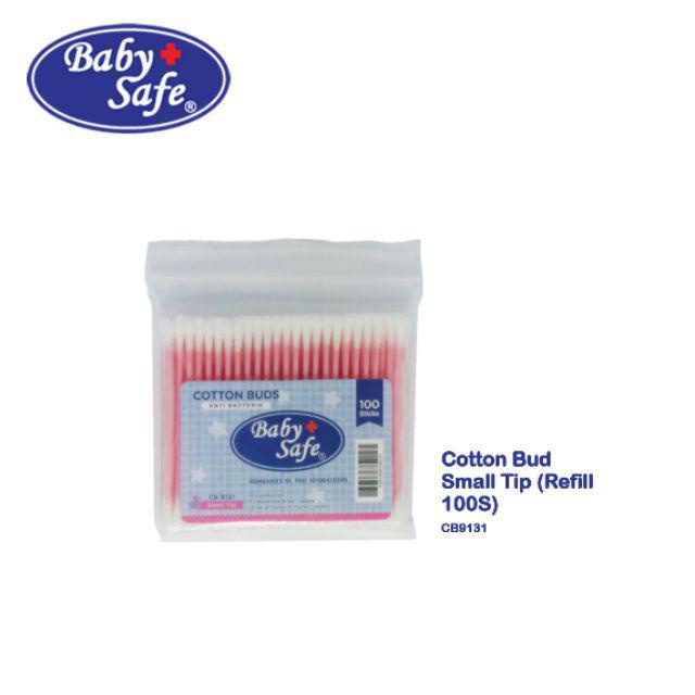 Baby Safe Cotton Bud 50 100 Sticks Small Tip Anti Bacteria Refill