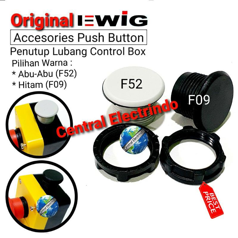 Penutup Lubang Control Box EWIG F52 Abu-Abu/F09 Hitam.