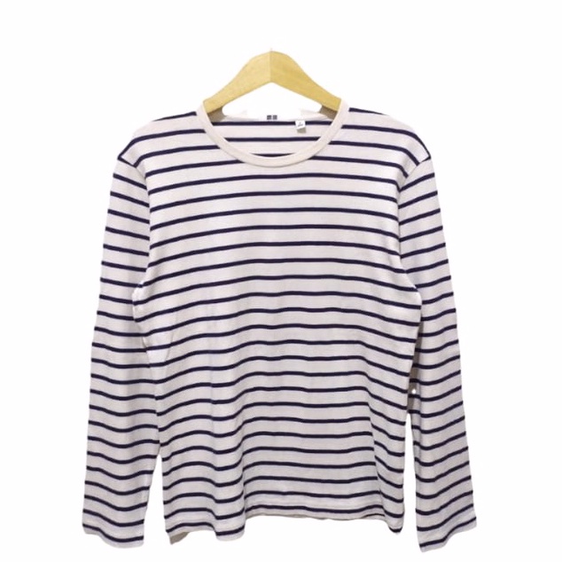 Kaos Stripe Lengan Panjang Wanita | UNIQLO