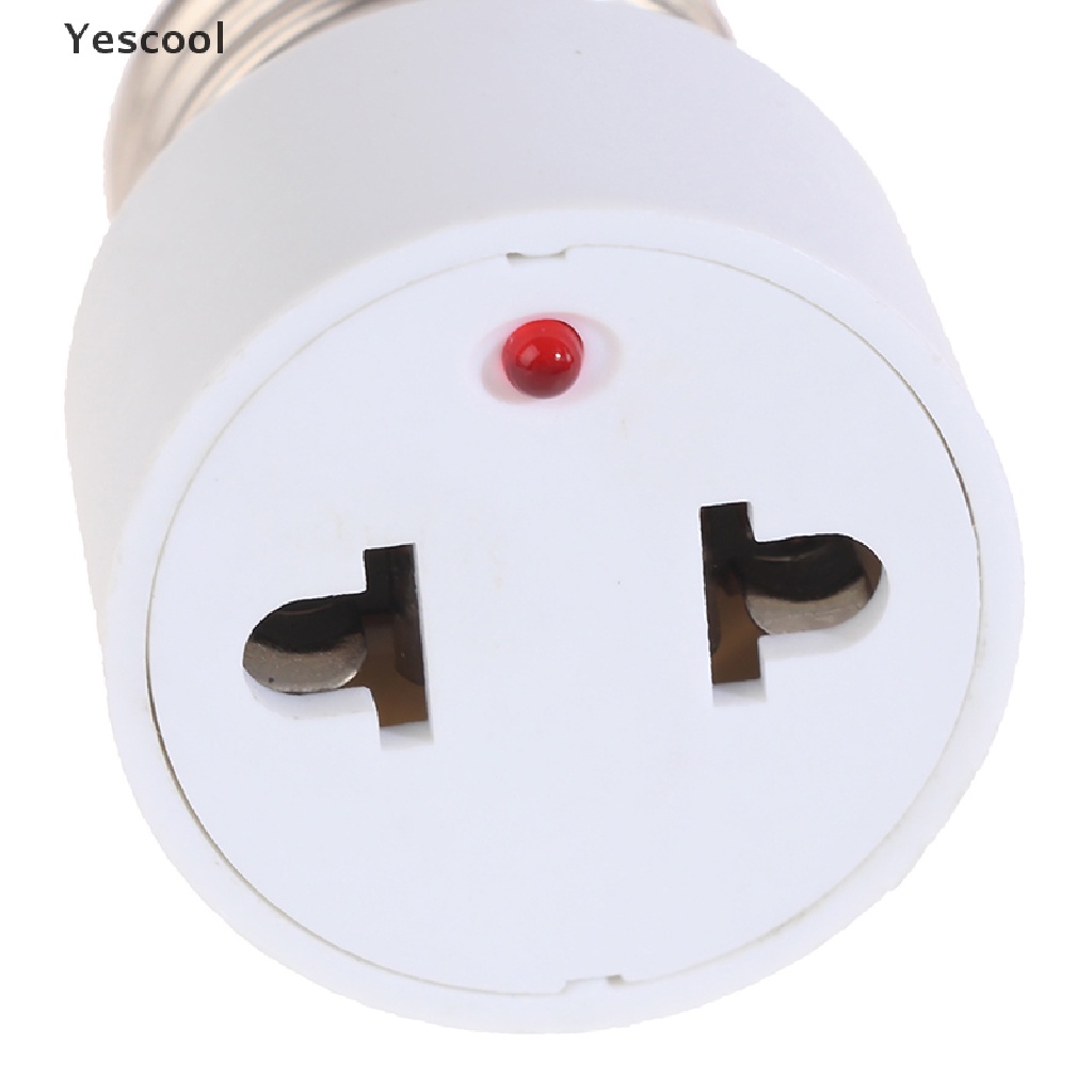 Yescool Adaptor Fitting Bohlam Lampu E27 220V Bahan ABS Warna Putih