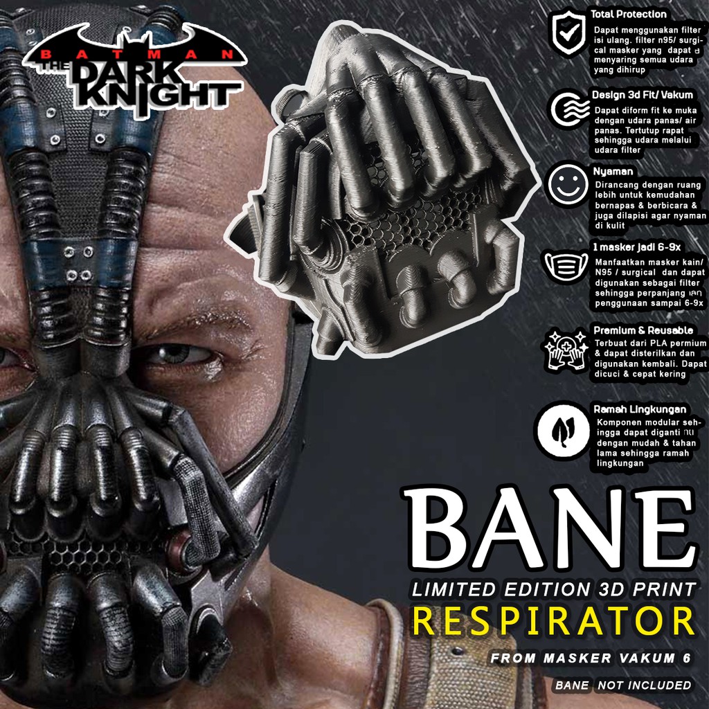 Bane Batman Limited Edition 3D Print Respirator Masker