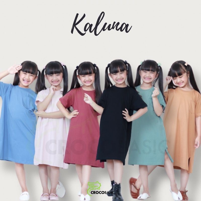 Dress Kaos Anak Perempuan 1-9 Tahun Kaluna