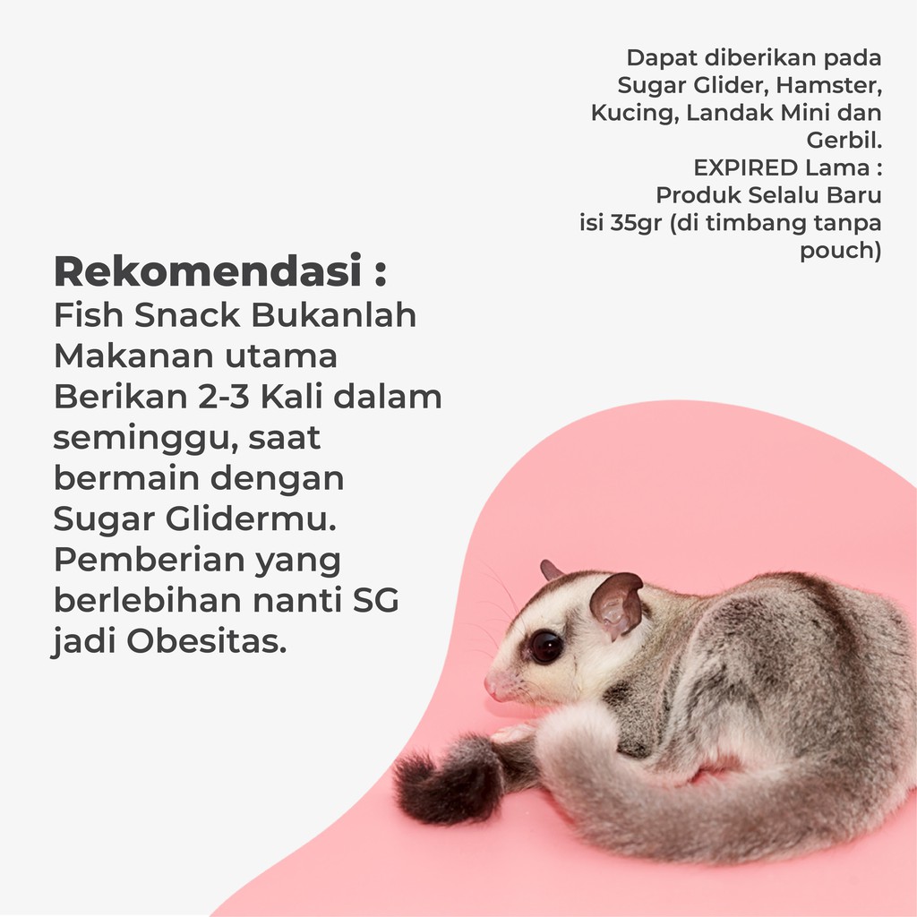 ADEWAP GLIDER Mini Marshmallow Snack Sugar Glider Snack Camilan Sugar Glider - 35gr