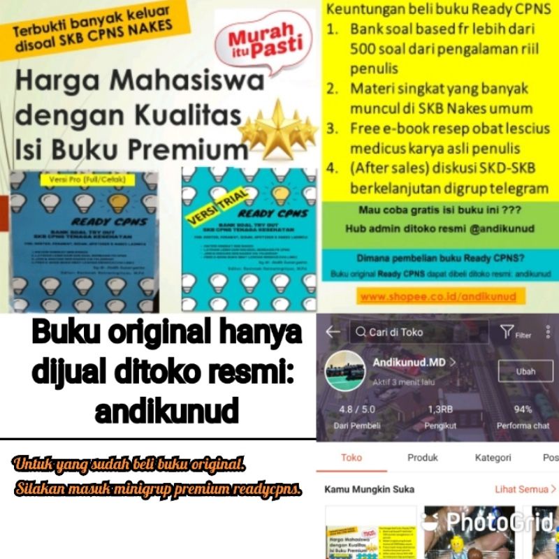 (Original hanya ditoko andikunud) Buku ready CPNS SKB tenaga kesehatan dokter perawat bidan dan medi