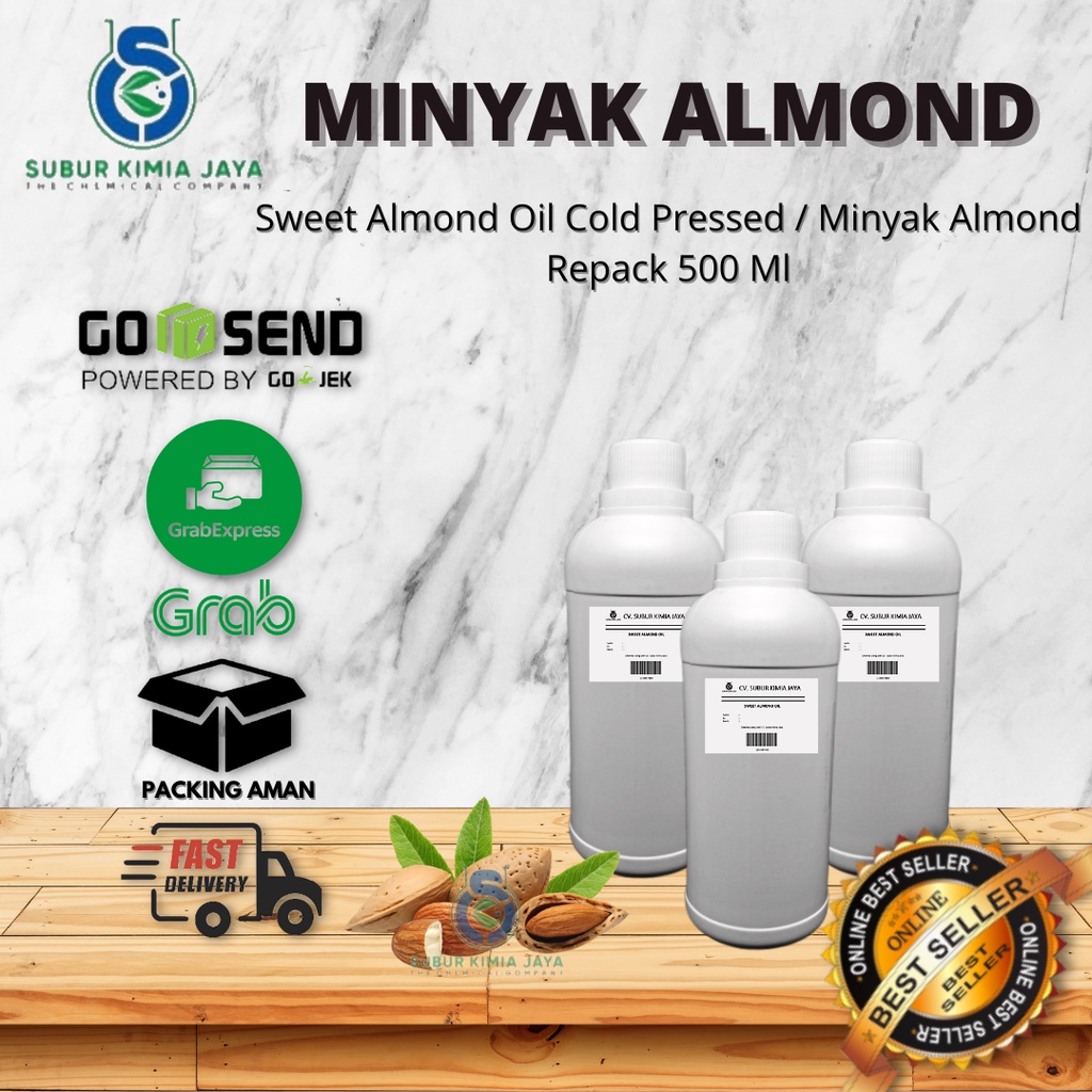 

Sweet Almond Oil Cold Pressed (Minyak Almond Murni) 500 ml Premium