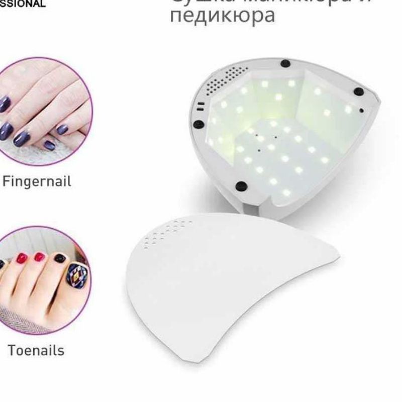 Pengering Kutek Kuku Gel Sun one 48w 30 led+ adaptor Nail Art Manicure Lampu LED Smart UV Pemanas kuku Panas x