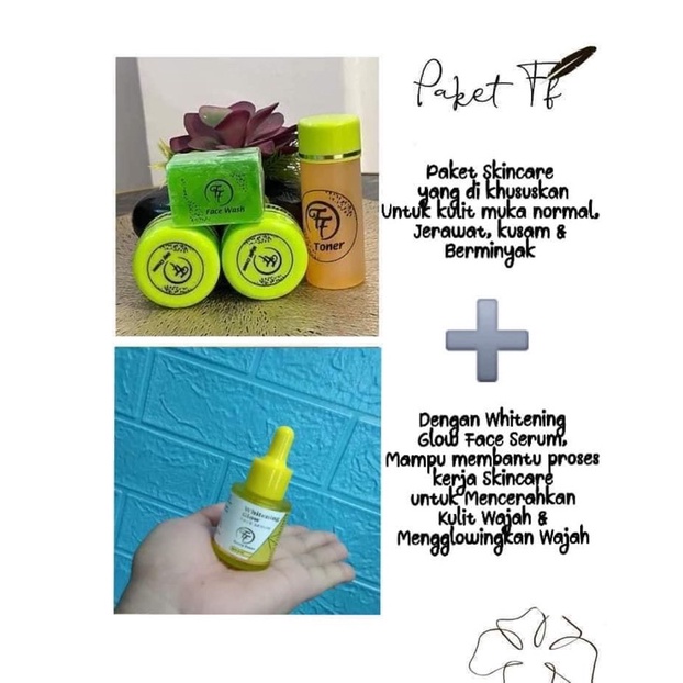 Paket glowing FF cream + serum whitening