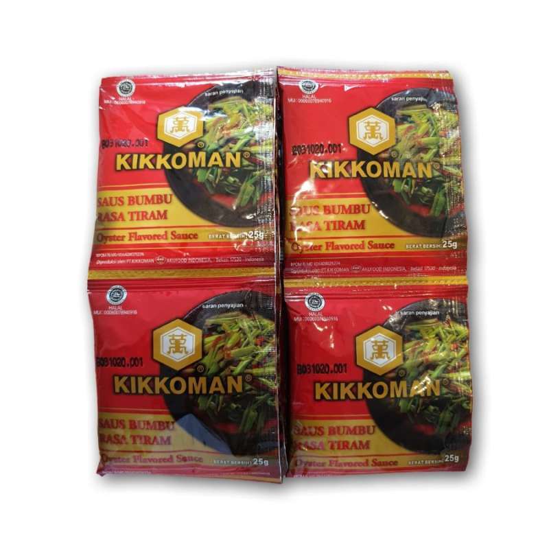 

Kikkoman Oyster Sauce HALAL Kikkoman Saus Tiram Sachet 25gr - Isi 10 Sachet