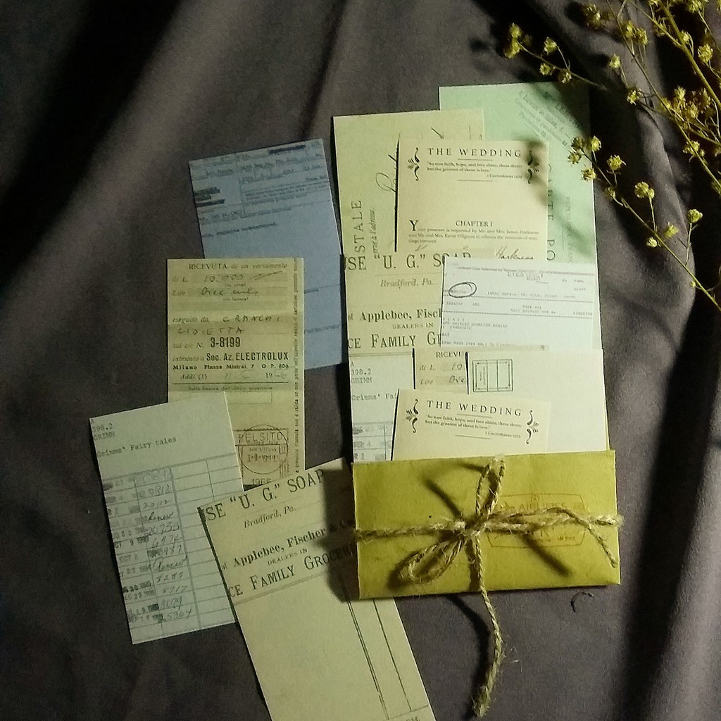

22 pcs Junk journal vintage letter and label paper