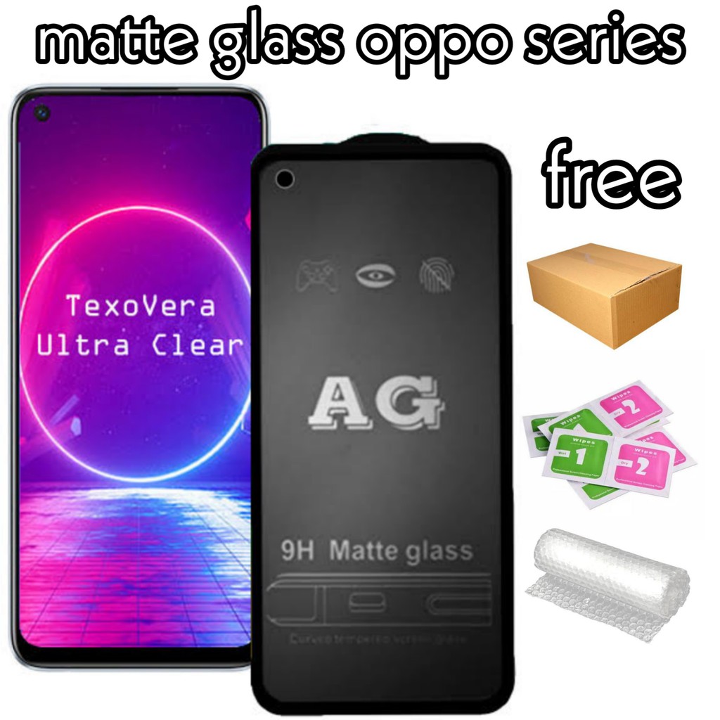 tempered matte glass oppo a5 2020 a9 2020 a1 a1k a3 a3s a5 a5s a7 a9 a11 a11k a11x a12 a12e a12s a15 a15s a31 a37 a91 a32 a52 a72 a92 a33 a53 a53s a73 a73 5G a93 a54 a74 a94 f1 f1s f5 f5 youth f7 f9 f11 f11 pro