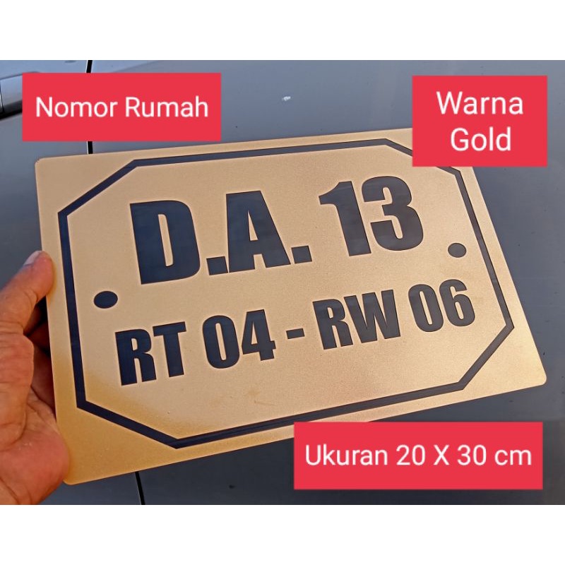 Papan Nomor Rumah Acrylic