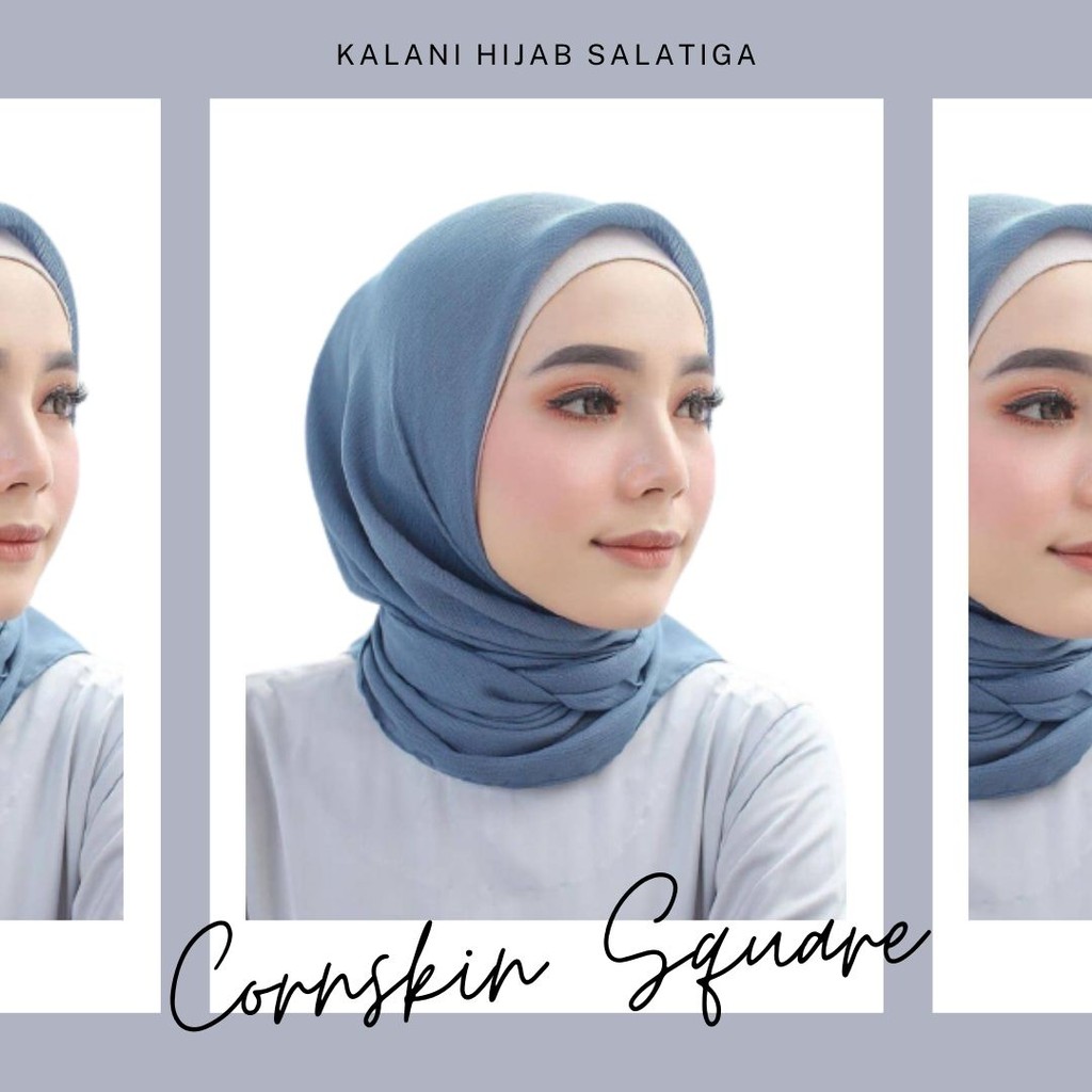 Segiempat Hijab Cornskin Kulit Jagung by Umama Bisa Pilih Warna Murah Grosir