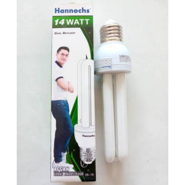 Lampu Hannochs 14 Watt PLC LHE 2U Garansi 1 Tahun