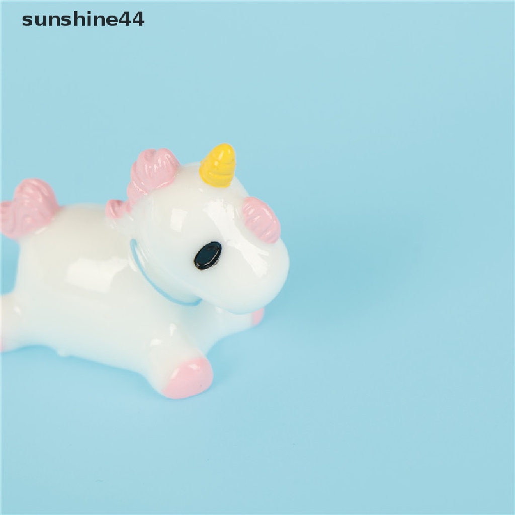 Sunshine Miniatur Unicorn Untuk Dekorasi Taman Mini / Rumah Boneka