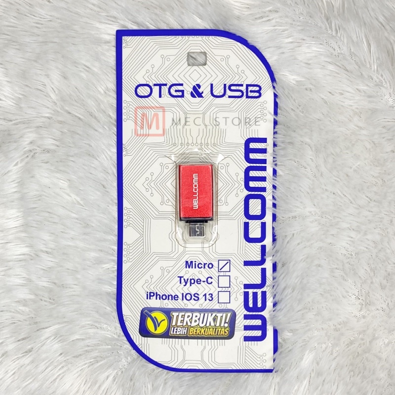 OTG USB MICRO WELLCOMM FOR SAMSUNG , OPPO , REALME , XIAOMI , REDMI , VIVO , INFINIX