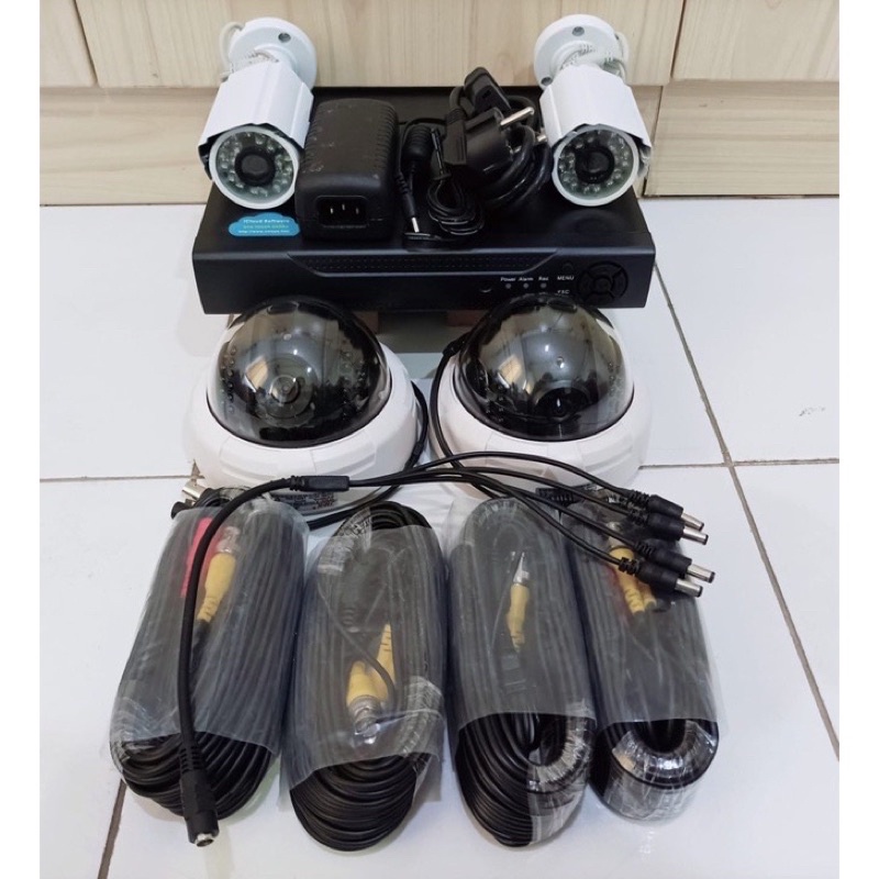 PAKET DVR KIT 4ch paket DVR 16CH kit  lengkap dengan cctv plus hardisk 500GB dan kabel cctv