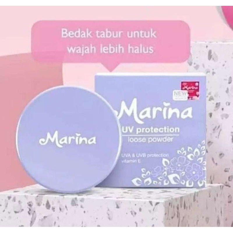 ✿ELYSABETHME✿ Marina lose powder bedak tabur  loose lembut anti wajah berminyak natural