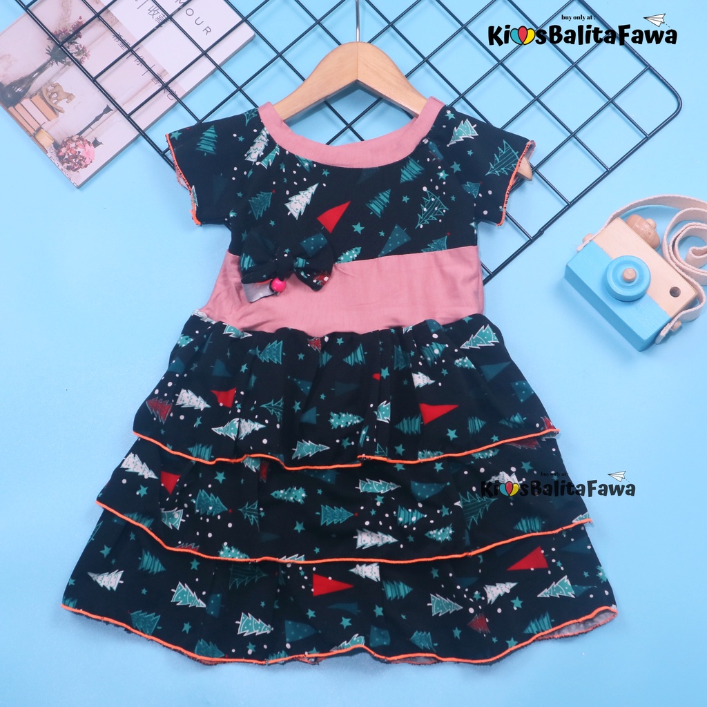 Dress Nayla uk Bayi - 5 Tahun / Dress Baby Murah Baju Bayi Perempuan Cewek Dres Kado Anak Princess