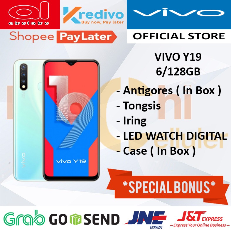 VIVO Y19 6/128GB GARANSI RESMI ORIGINAL BONUS