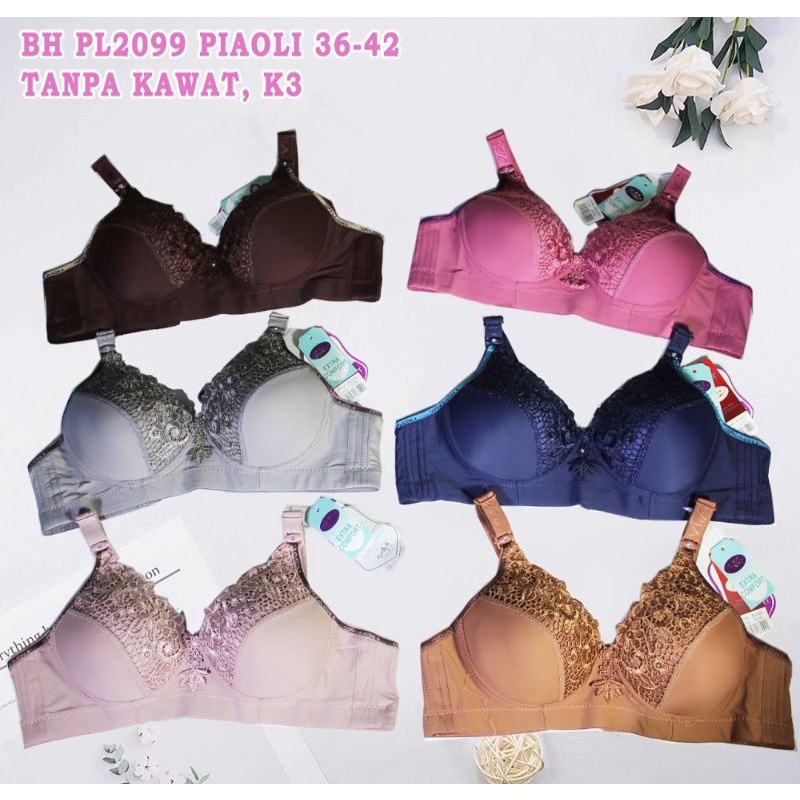 Bra BH Piaoli Renda Atas| BH Busa Wanita Tanpa Kawat | BH Piaoli Premium | kait 3