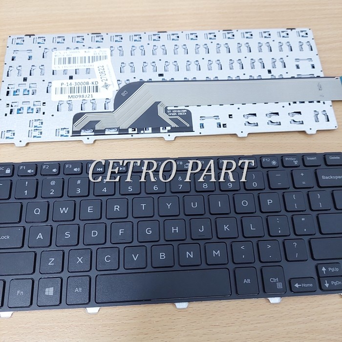 KEYBOARD DELL Inspiron 14 series 14-3000 14-3441 14 - 3442 HITAM NEW