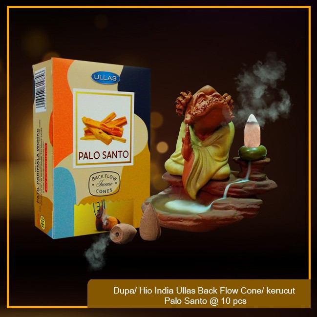 Dupa/ Hio India Ullas Back Flow Cone/ kerucut Palo santo @ 10 pcs