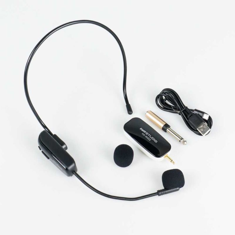 ORIGINAL Mic imam masjid Mic bando Wireless UHF Call Center Mic with Transmitter mic imam wireless mic bando imam masjid mic clip on wireless mikrofon wireless mic masjid imam mic untuk imam masjid mic clip on bando microphone bando TaffStudio 7RSK28BK